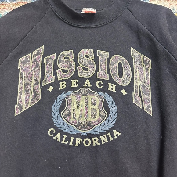Vintage Mission Beach Paisley Pullover Crewneck Size XL - Picture 4 of 4